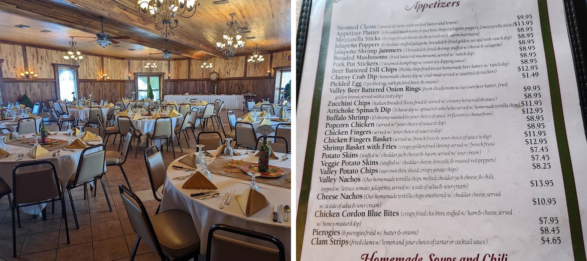 Valley Inn Menu